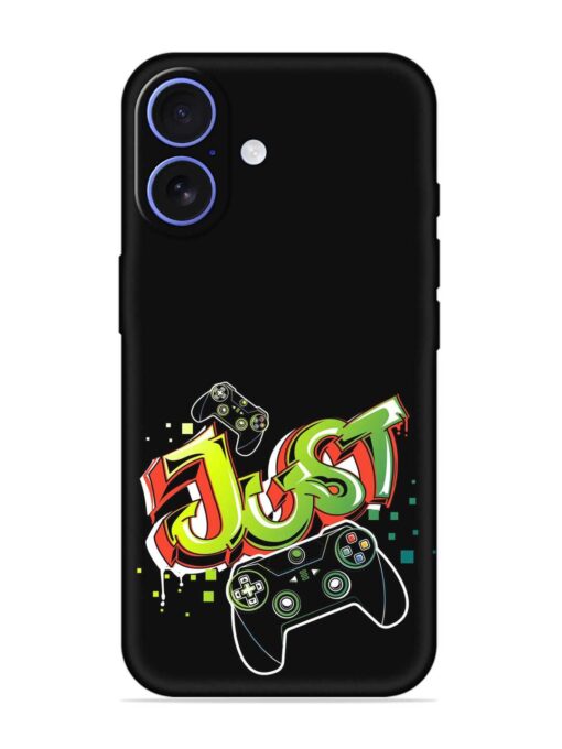 Graffiti Gamepad Illustration Embossed Soft Silicone Case for Apple Iphone 16 Zapvi