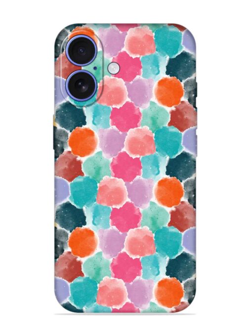 Colorful Seamless Pattern Embossed Soft Silicone Case for Apple Iphone 16 Zapvi