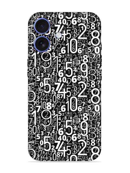 Many Numbers Different Embossed Soft Silicone Case for Apple Iphone 16 Zapvi