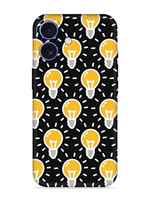 Light Bulb Seamless Embossed Soft Silicone Case for Apple Iphone 16 Zapvi