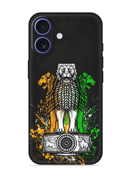 Pillars Of Ashoka Embossed Soft Silicone Case for Apple Iphone 16 Zapvi