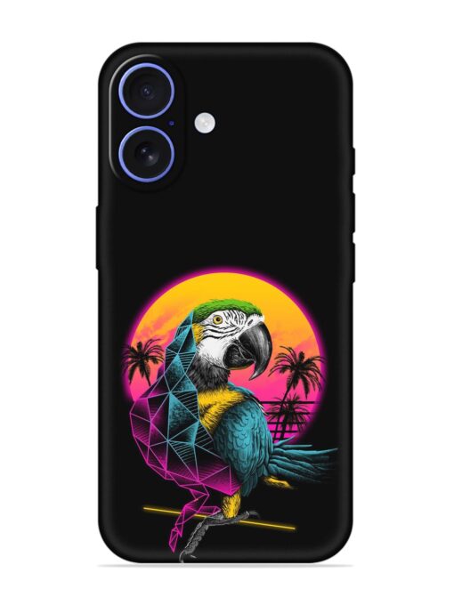 Rad Parrot Embossed Soft Silicone Case for Apple Iphone 16 Zapvi