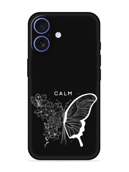 Calm Embossed Soft Silicone Case for Apple Iphone 16 Zapvi