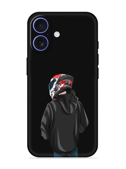 Motorcycle Rider Embossed Soft Silicone Case for Apple Iphone 16 Zapvi