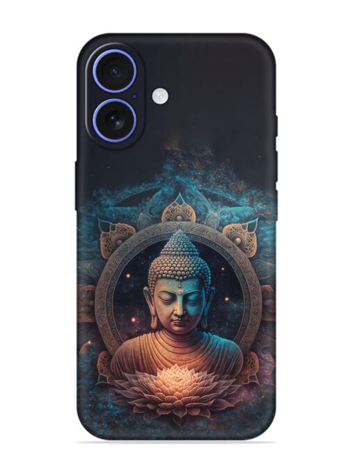 Gautam Buddha Embossed Soft Silicone Case for Apple Iphone 16