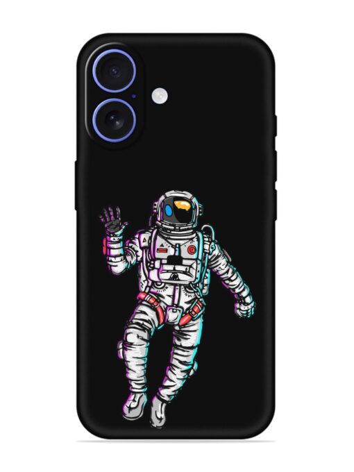 Spaceman Embossed Soft Silicone Case for Apple Iphone 16 Zapvi