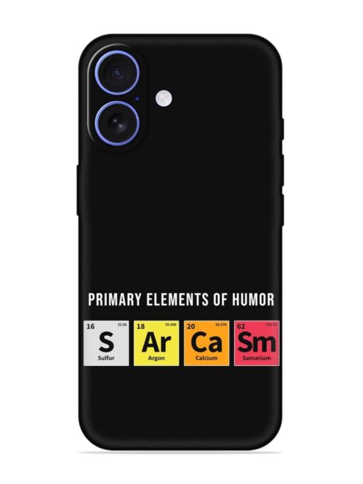 Primary Elements Humor Embossed Soft Silicone Case for Apple Iphone 16 Plus Zapvi