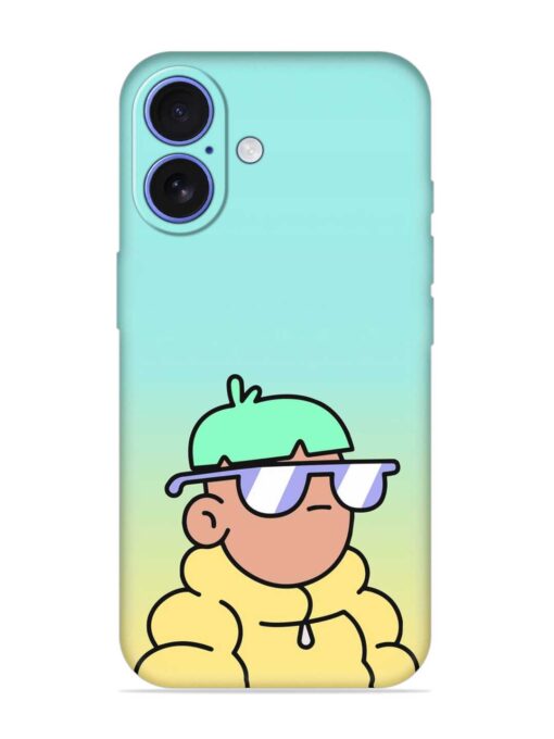 Doodles Cool Character Embossed Soft Silicone Case for Apple Iphone 16 Plus Zapvi