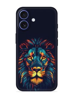 Colorful Lion Embossed Soft Silicone Case for Apple Iphone 16 Plus
