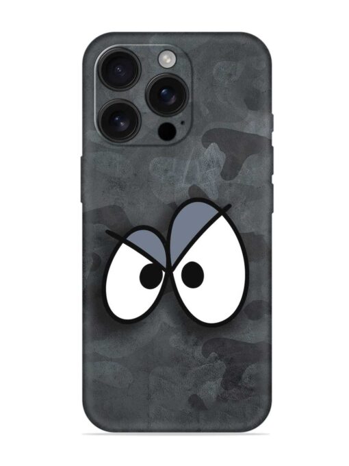 Big Eyes Night Mode Embossed Soft Silicone Case for Apple Iphone 16 Pro Zapvi