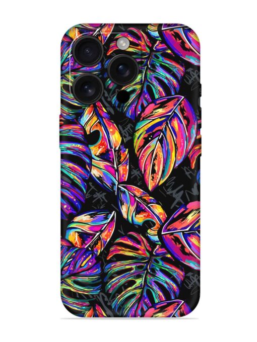 Tropical Seamless Vector Embossed Soft Silicone Case for Apple Iphone 16 Pro Zapvi