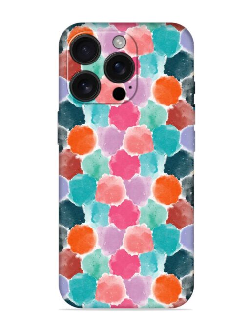 Colorful Seamless Pattern Embossed Soft Silicone Case for Apple Iphone 16 Pro Zapvi