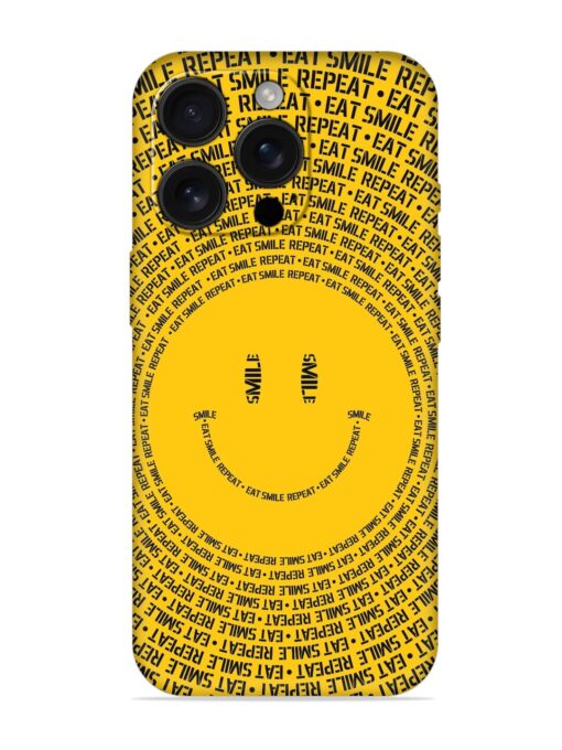 Smiley Embossed Soft Silicone Case for Apple Iphone 16 Pro