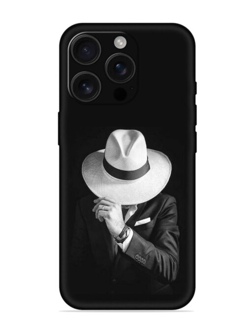 Men Under Hat Embossed Soft Silicone Case for Apple Iphone 16 Pro Zapvi