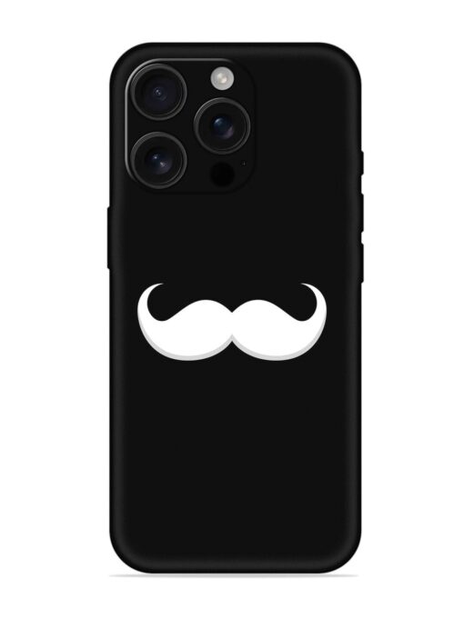 Mustache Vector Embossed Soft Silicone Case for Apple Iphone 16 Pro Zapvi