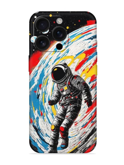 Astronaut Art Embossed Soft Silicone Case for Apple Iphone 16 Pro Zapvi