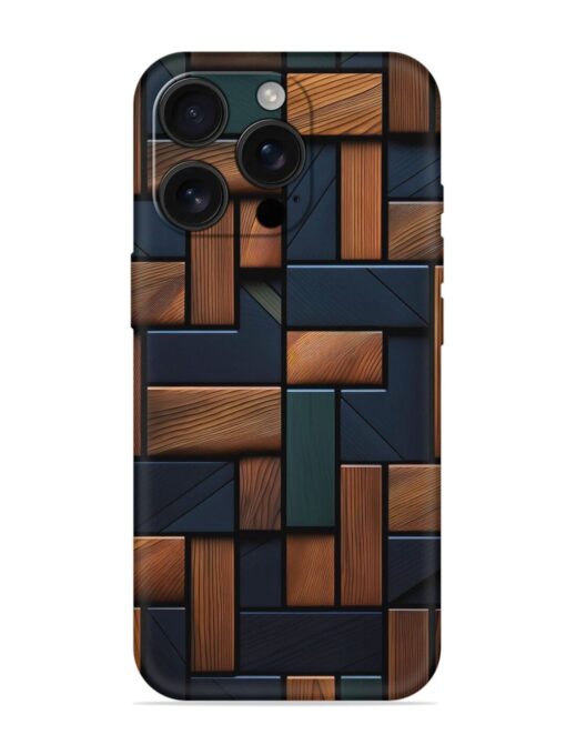 Wooden Background Cubes Embossed Soft Silicone Case for Apple Iphone 16 Pro Zapvi