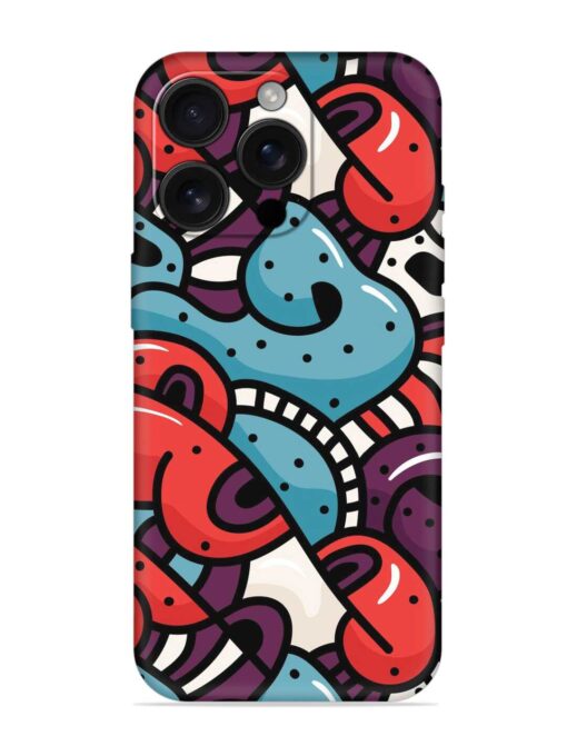 Seamless Backdrop Colorful Embossed Soft Silicone Case for Apple Iphone 16 Pro Max Zapvi