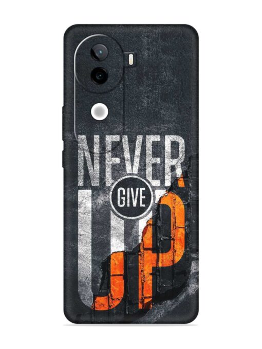 Never Give Up Embossed Soft Silicone Case for Iqoo Z9S (5G)