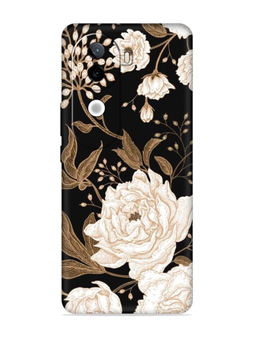 Peonies Roses Floral Embossed Soft Silicone Case for Iqoo Z9S (5G)