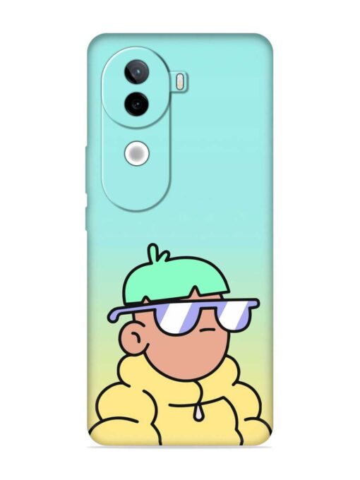 Doodles Cool Character Embossed Soft Silicone Case for Iqoo Z9S (5G)