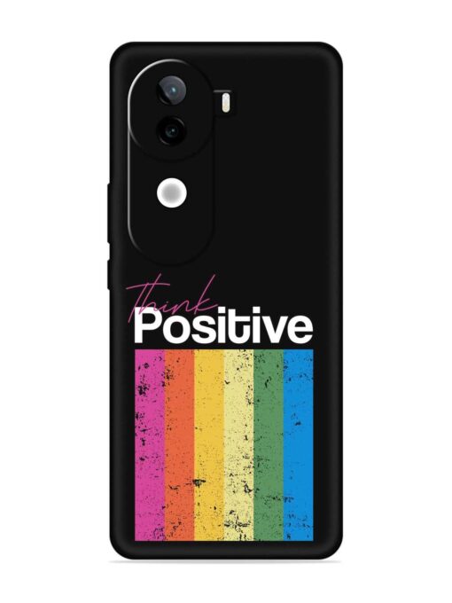 Think Positive Typography Embossed Soft Silicone Case for Iqoo Z9S (5G)