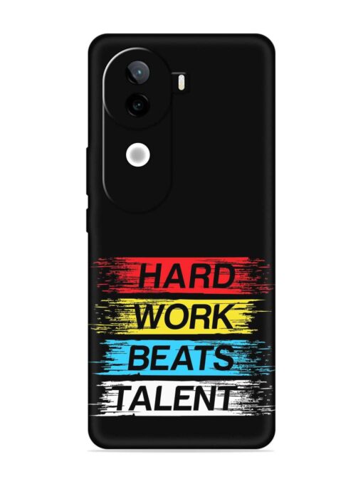 Hard Work Beats Embossed Soft Silicone Case for Iqoo Z9S (5G)