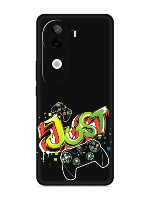 Graffiti Gamepad Illustration Embossed Soft Silicone Case for Iqoo Z9S (5G)