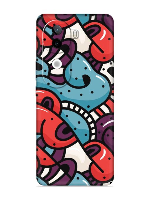 Seamless Backdrop Colorful Embossed Soft Silicone Case for Iqoo Z9S (5G) Zapvi