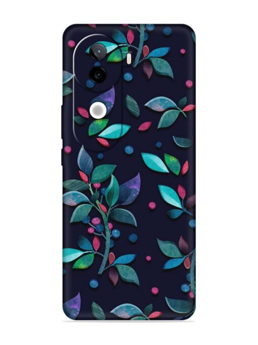 Decorative Watercolor Flower Embossed Soft Silicone Case for Iqoo Z9S (5G)