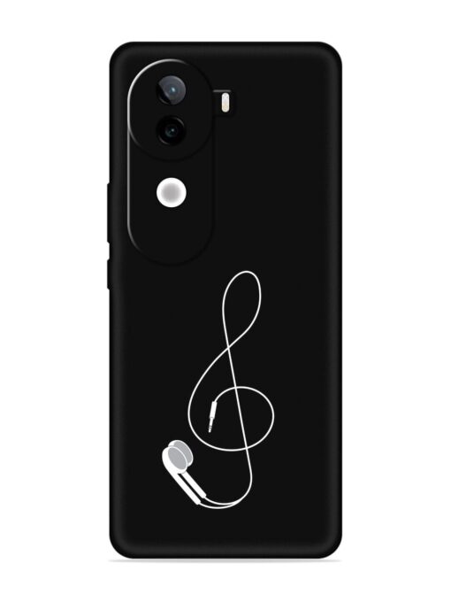 Music Earphone Vector Embossed Soft Silicone Case for Iqoo Z9S (5G)