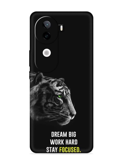 Dream Big Work Hard Embossed Soft Silicone Case for Iqoo Z9S (5G)