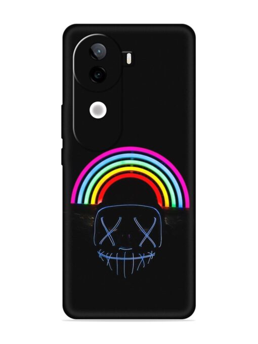 Mask Rainbow Embossed Soft Silicone Case for Iqoo Z9S (5G)