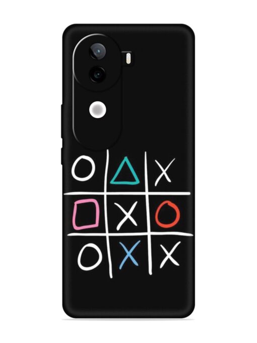 Super Neon Tic-Tac-Toe Embossed Soft Silicone Case for Iqoo Z9S (5G)