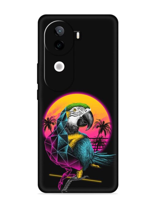 Rad Parrot Embossed Soft Silicone Case for Iqoo Z9S (5G)