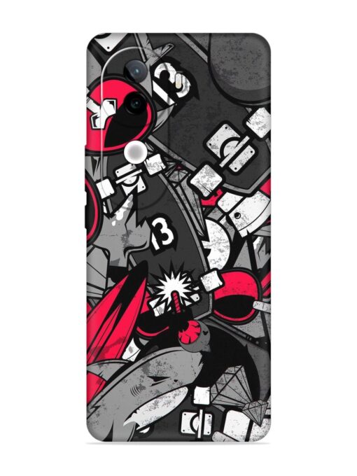 Fictional Doodle Embossed Soft Silicone Case for Iqoo Z9S (5G)