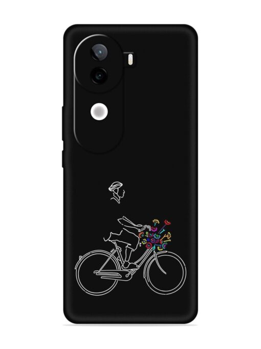 Minimalist Cycle Art Embossed Soft Silicone Case for Iqoo Z9S (5G)