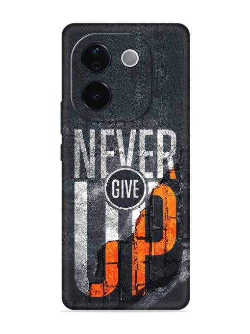 Never Give Up Embossed Soft Silicone Case for Iqoo Z9S Pro (5G) Zapvi