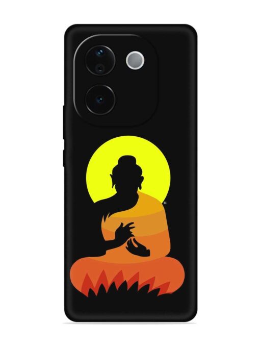 Buddha Art Black Embossed Soft Silicone Case for Iqoo Z9S Pro (5G) Zapvi