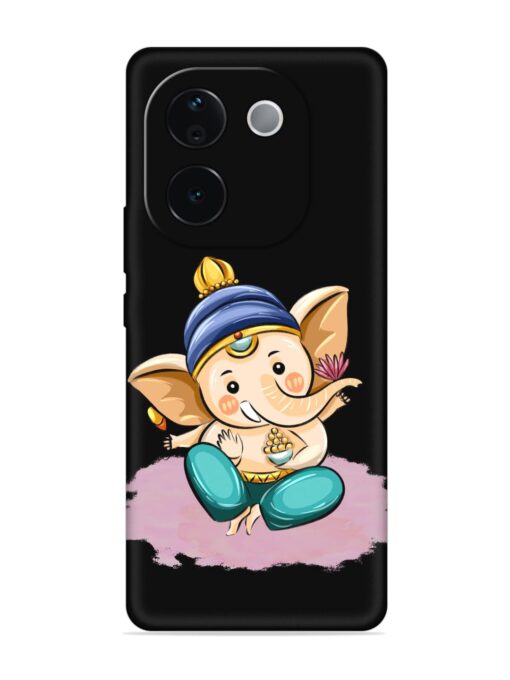 Bal Ganesh Vector Art Embossed Soft Silicone Case for Iqoo Z9S Pro (5G) Zapvi