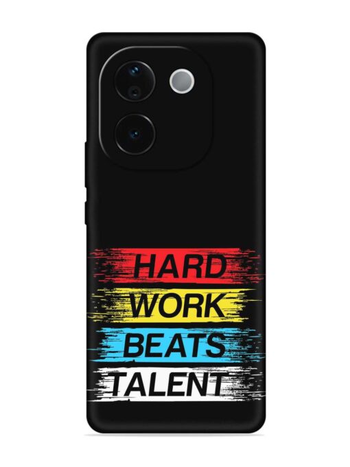 Hard Work Beats Embossed Soft Silicone Case for Iqoo Z9S Pro (5G) Zapvi