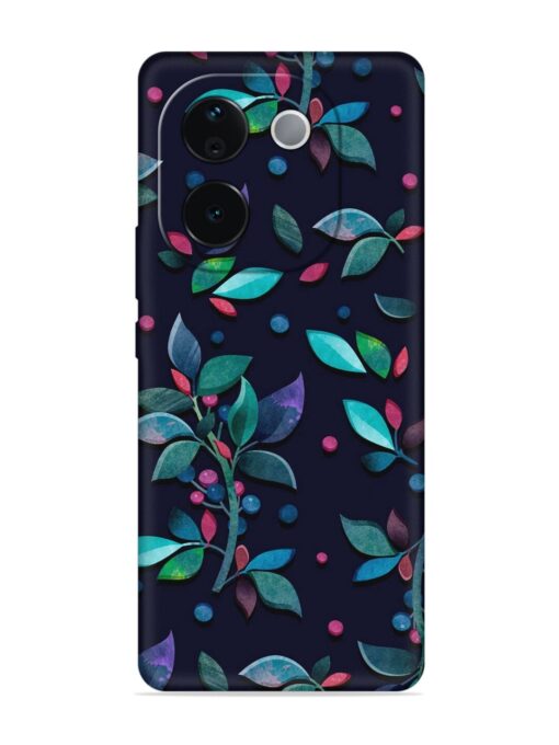 Decorative Watercolor Flower Embossed Soft Silicone Case for Iqoo Z9S Pro (5G)