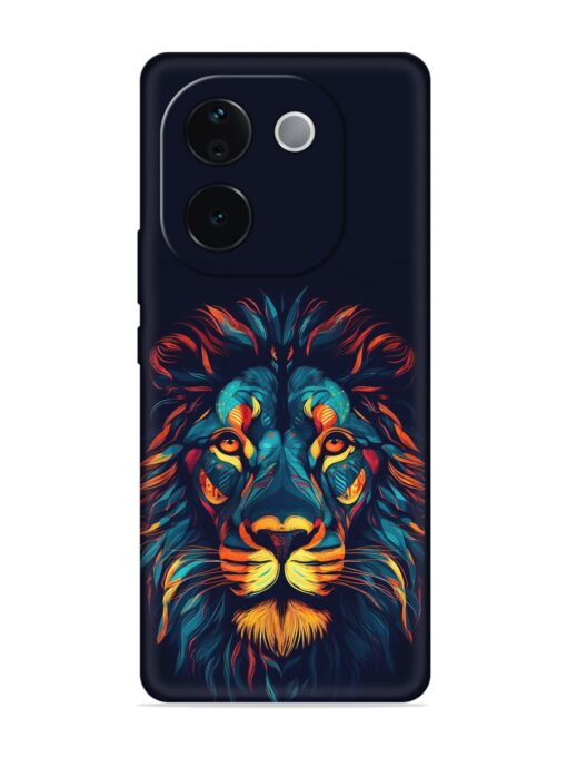 Colorful Lion Embossed Soft Silicone Case for Iqoo Z9S Pro (5G)