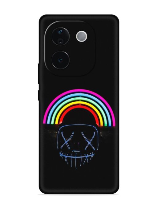 Mask Rainbow Embossed Soft Silicone Case for Iqoo Z9S Pro (5G) Zapvi