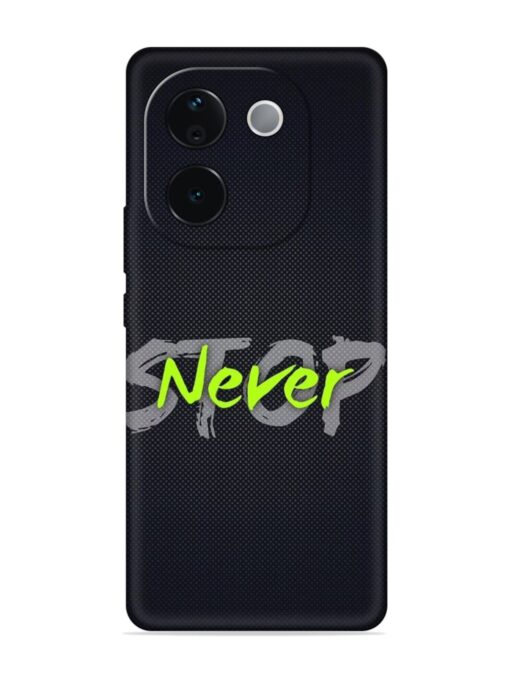 Never Stop Embossed Soft Silicone Case for Iqoo Z9S Pro (5G) Zapvi