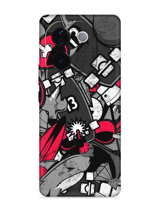 Fictional Doodle Embossed Soft Silicone Case for Iqoo Z9S Pro (5G) Zapvi