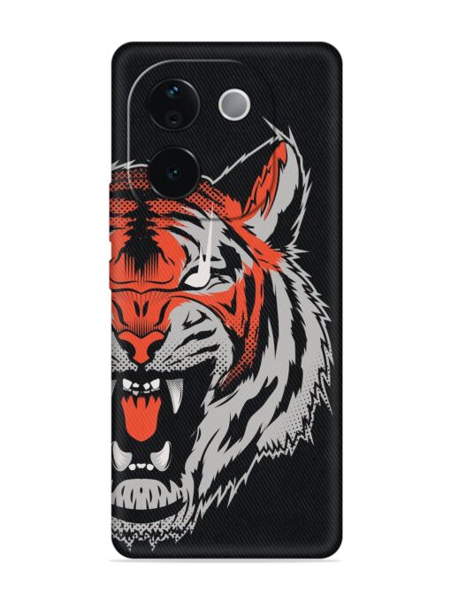 Tiger Aggression Embossed Soft Silicone Case for Iqoo Z9S Pro (5G) Zapvi