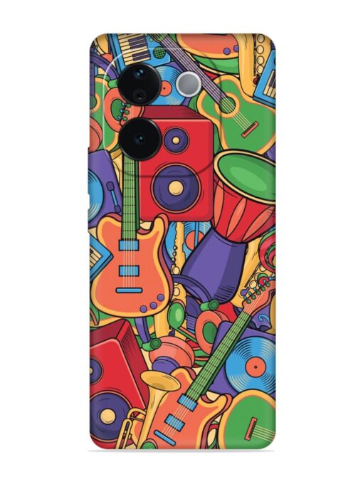 Colorful Music Art Embossed Soft Silicone Case for Iqoo Z9S Pro (5G) Zapvi