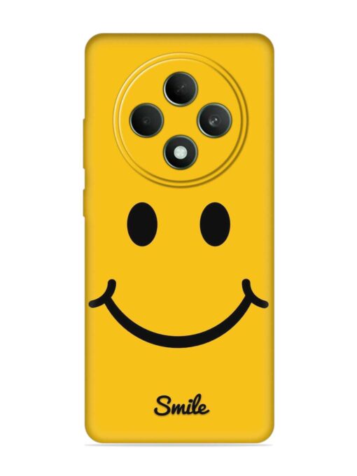 Yellow Smiley Embossed Soft Silicone Case for Oppo F27 (5G) Zapvi