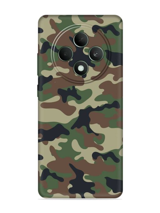 Army Military Camouflage Dark Green Embossed Soft Silicone Case for Oppo F27 (5G) Zapvi